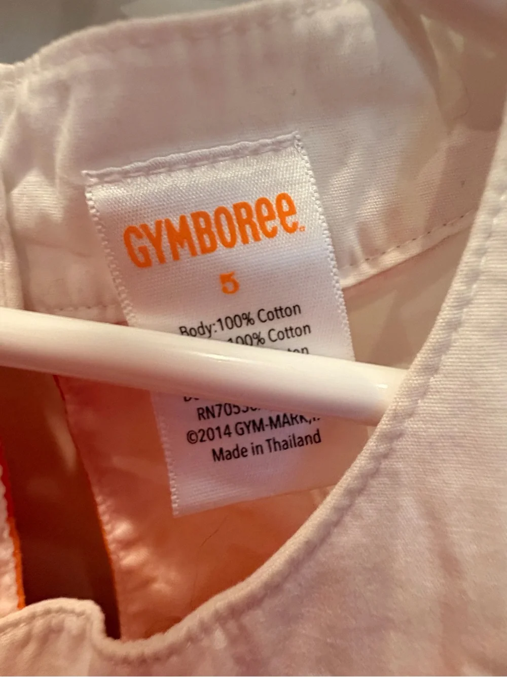 Gymboree Pink, Orange & White Colorblock Girls Tank Top